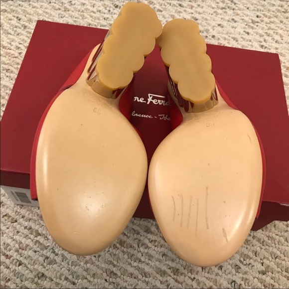 🆕 Salvatore Ferragamo lasa red leather sandals- 8 - Picture 7 of 7